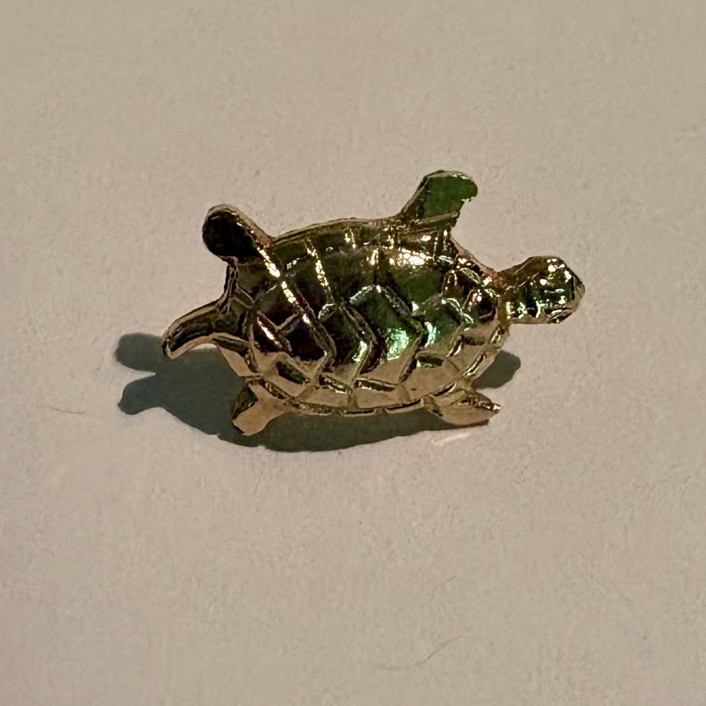Gold Turtle Brooch